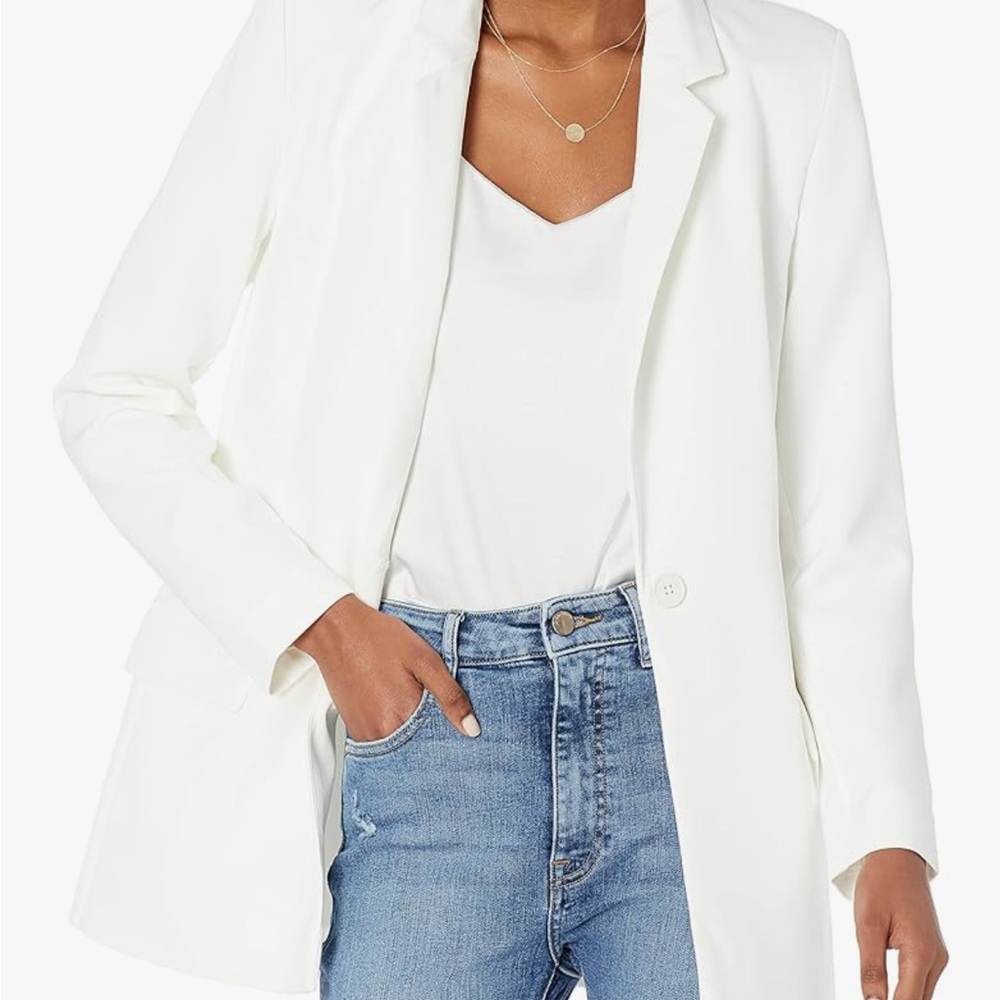 Chic White Women's Blazer